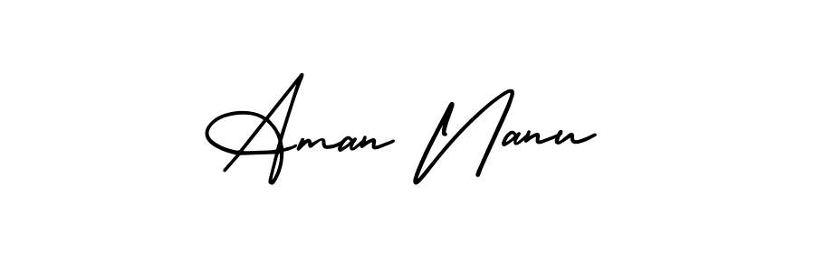 How to Draw Aman Nanu signature style? AmerikaSignatureDemo-Regular is a latest design signature styles for name Aman Nanu. Aman Nanu signature style 3 images and pictures png