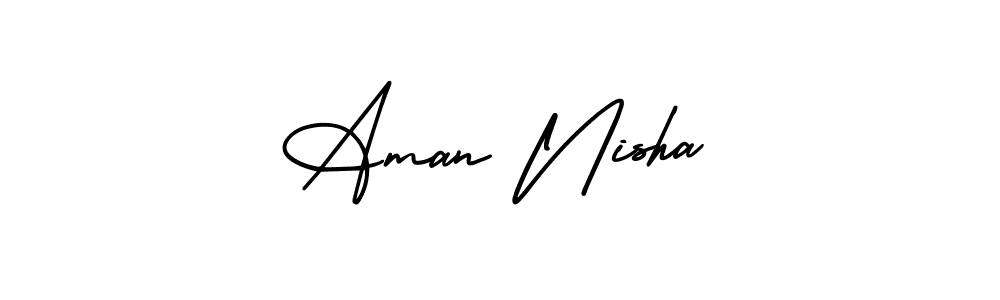 if you are searching for the best signature style for your name Aman Nisha. so please give up your signature search. here we have designed multiple signature styles  using AmerikaSignatureDemo-Regular. Aman Nisha signature style 3 images and pictures png