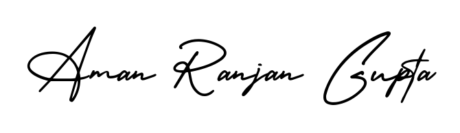 Transform the name Aman Ranjan Gupta into a signature masterpiece using AmerikaSignatureDemo-Regular font. Ideal for photographers, artists, and creators looking for watermarks. Aman Ranjan Gupta signature style 3 images and pictures png