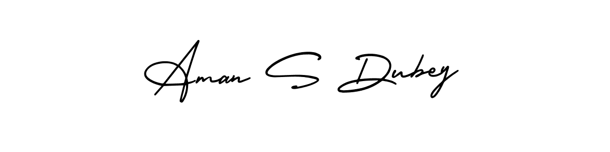 How to make Aman S Dubey name signature. Use AmerikaSignatureDemo-Regular style for creating short signs online. This is the latest handwritten sign. Aman S Dubey signature style 3 images and pictures png