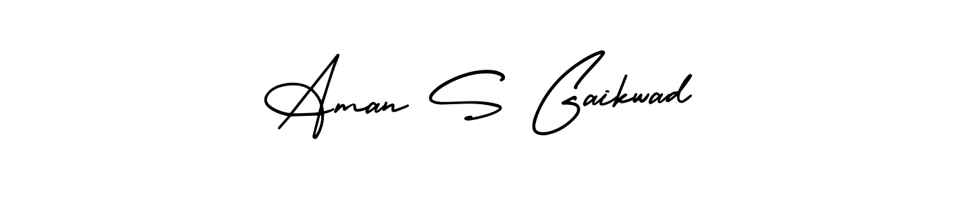 How to make Aman S Gaikwad name signature. Use AmerikaSignatureDemo-Regular style for creating short signs online. This is the latest handwritten sign. Aman S Gaikwad signature style 3 images and pictures png