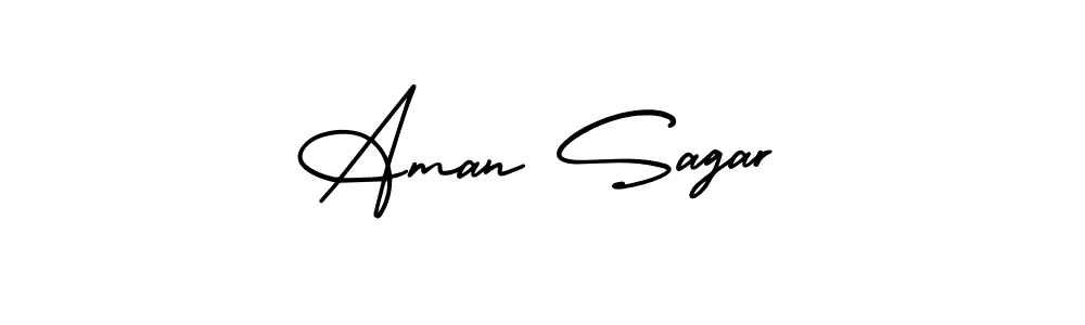 Also You can easily find your signature by using the search form. We will create Aman Sagar name handwritten signature images for you free of cost using AmerikaSignatureDemo-Regular sign style. Aman Sagar signature style 3 images and pictures png