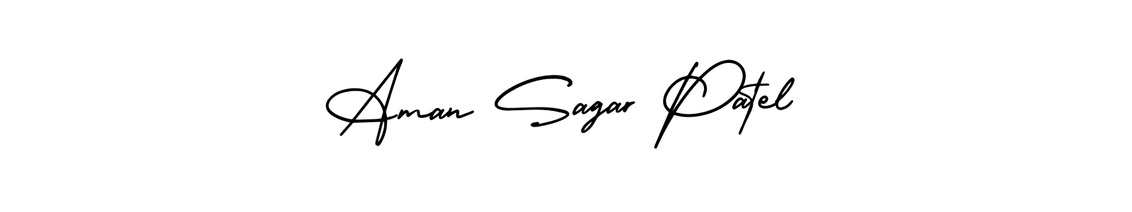 This is the best signature style for the Aman Sagar Patel name. Also you like these signature font (AmerikaSignatureDemo-Regular). Mix name signature. Aman Sagar Patel signature style 3 images and pictures png