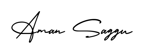 Give your name Aman Saggu an exquisite flair with the AmerikaSignatureDemo-Regular script font. Ideal for contracts, resumes, and formal letterheads. Aman Saggu signature style 3 images and pictures png