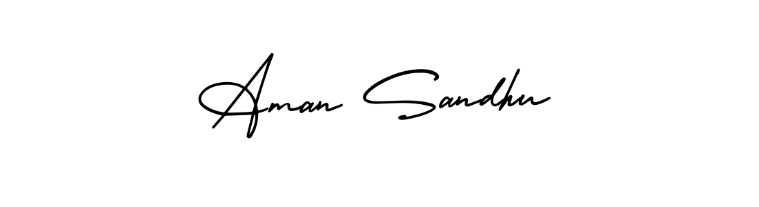 Aman Sandhu stylish signature style. Best Handwritten Sign (AmerikaSignatureDemo-Regular) for my name. Handwritten Signature Collection Ideas for my name Aman Sandhu. Aman Sandhu signature style 3 images and pictures png