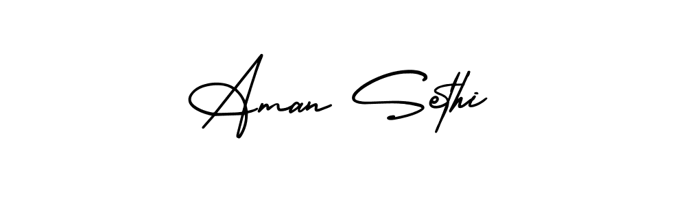 Create a beautiful signature design for name Aman Sethi. With this signature (AmerikaSignatureDemo-Regular) fonts, you can make a handwritten signature for free. Aman Sethi signature style 3 images and pictures png