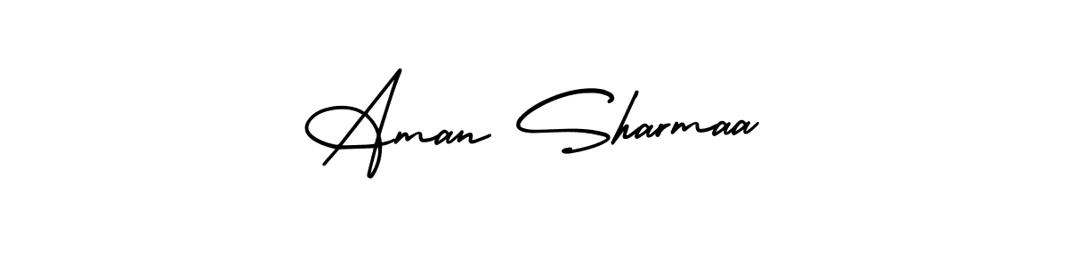Similarly AmerikaSignatureDemo-Regular is the best handwritten signature design. Signature creator online .You can use it as an online autograph creator for name Aman Sharmaa. Aman Sharmaa signature style 3 images and pictures png
