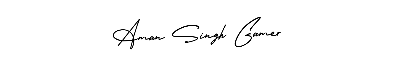 Aman Singh Gamer stylish signature style. Best Handwritten Sign (AmerikaSignatureDemo-Regular) for my name. Handwritten Signature Collection Ideas for my name Aman Singh Gamer. Aman Singh Gamer signature style 3 images and pictures png