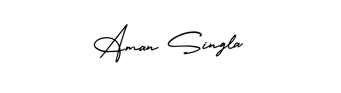 Design your own signature with our free online signature maker. With this signature software, you can create a handwritten (AmerikaSignatureDemo-Regular) signature for name Aman Singla. Aman Singla signature style 3 images and pictures png