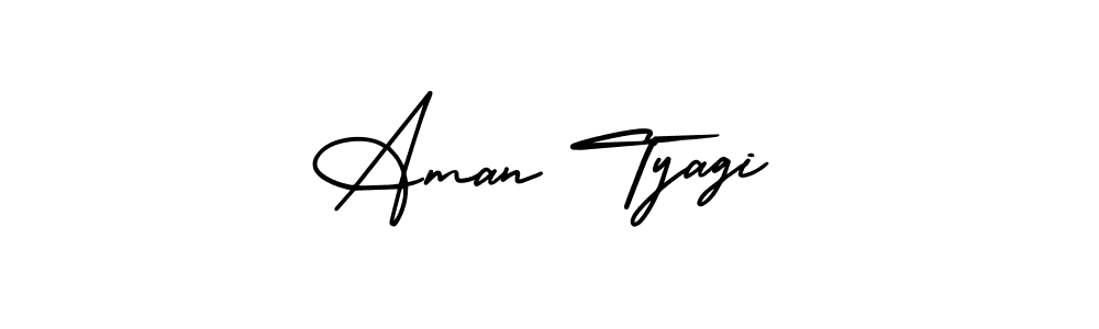 Similarly AmerikaSignatureDemo-Regular is the best handwritten signature design. Signature creator online .You can use it as an online autograph creator for name Aman Tyagi. Aman Tyagi signature style 3 images and pictures png