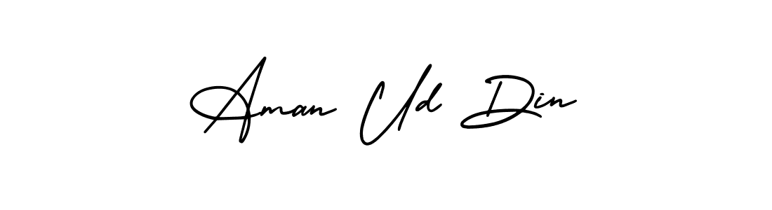 It looks lik you need a new signature style for name Aman Ud Din. Design unique handwritten (AmerikaSignatureDemo-Regular) signature with our free signature maker in just a few clicks. Aman Ud Din signature style 3 images and pictures png