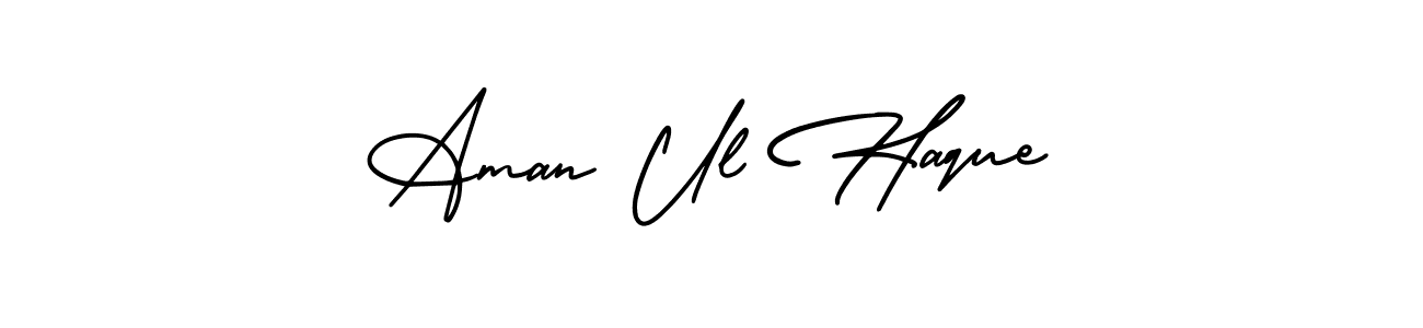 Also You can easily find your signature by using the search form. We will create Aman Ul Haque name handwritten signature images for you free of cost using AmerikaSignatureDemo-Regular sign style. Aman Ul Haque signature style 3 images and pictures png