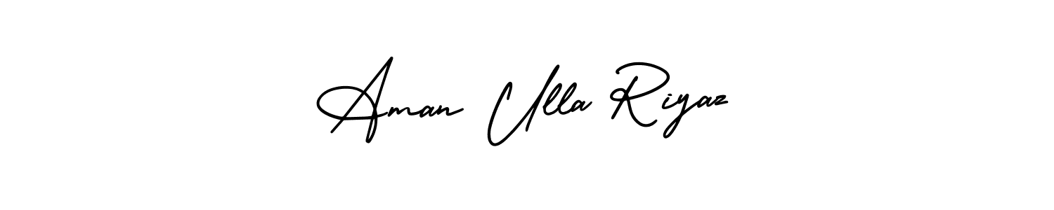 How to make Aman Ulla Riyaz name signature. Use AmerikaSignatureDemo-Regular style for creating short signs online. This is the latest handwritten sign. Aman Ulla Riyaz signature style 3 images and pictures png