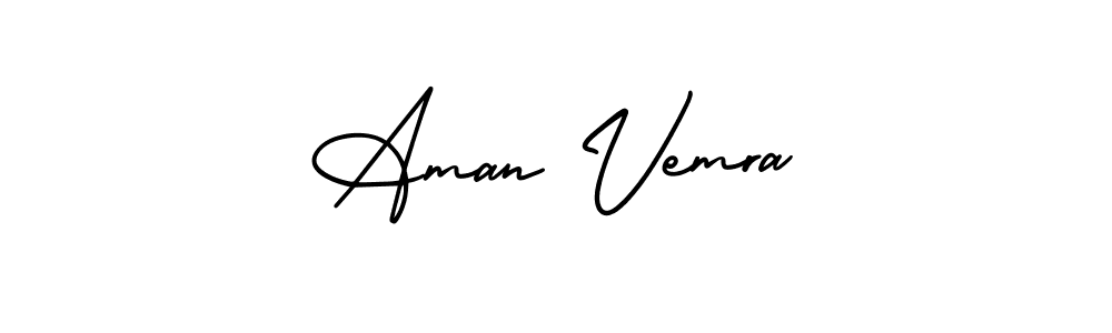 Make a beautiful signature design for name Aman Vemra. With this signature (AmerikaSignatureDemo-Regular) style, you can create a handwritten signature for free. Aman Vemra signature style 3 images and pictures png