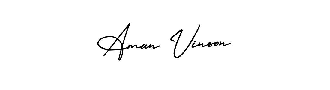 Similarly AmerikaSignatureDemo-Regular is the best handwritten signature design. Signature creator online .You can use it as an online autograph creator for name Aman Vinson. Aman Vinson signature style 3 images and pictures png