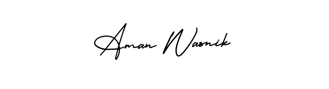 Also we have Aman Wasnik name is the best signature style. Create professional handwritten signature collection using AmerikaSignatureDemo-Regular autograph style. Aman Wasnik signature style 3 images and pictures png