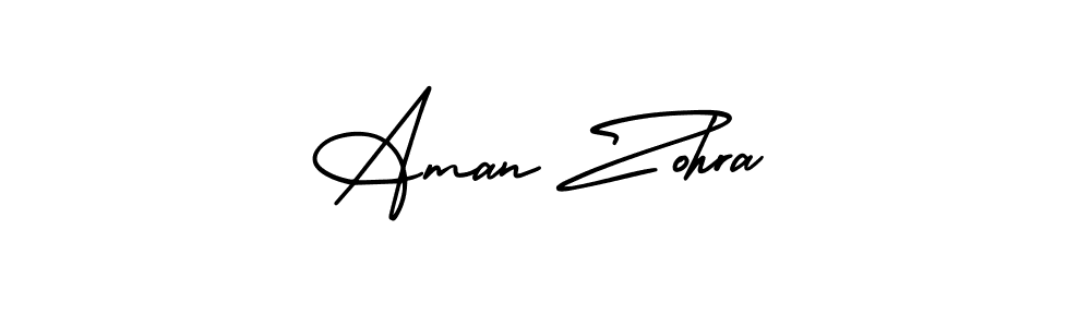 Design your own signature with our free online signature maker. With this signature software, you can create a handwritten (AmerikaSignatureDemo-Regular) signature for name Aman Zohra. Aman Zohra signature style 3 images and pictures png