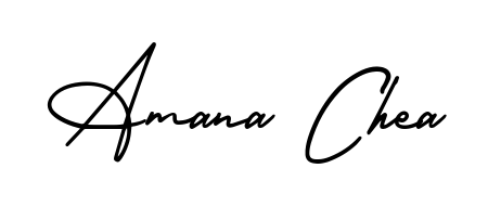 Download transparent PNG signature for name Amana Chea styled with AmerikaSignatureDemo-Regular font. Ready to paste directly into PDF and Word agreements. Amana Chea signature style 3 images and pictures png