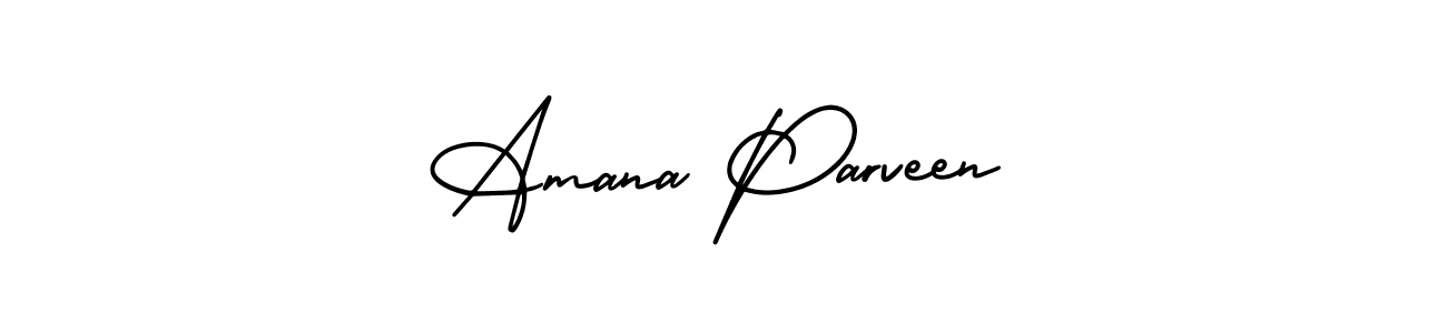 How to make Amana Parveen signature? AmerikaSignatureDemo-Regular is a professional autograph style. Create handwritten signature for Amana Parveen name. Amana Parveen signature style 3 images and pictures png