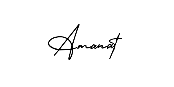 Create a beautiful signature design for name Amanat. With this signature (AmerikaSignatureDemo-Regular) fonts, you can make a handwritten signature for free. Amanat signature style 3 images and pictures png