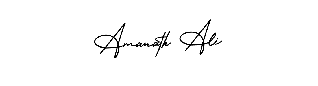 Also You can easily find your signature by using the search form. We will create Amanath Ali name handwritten signature images for you free of cost using AmerikaSignatureDemo-Regular sign style. Amanath Ali signature style 3 images and pictures png