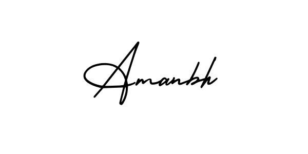 Design your own signature with our free online signature maker. With this signature software, you can create a handwritten (AmerikaSignatureDemo-Regular) signature for name Amanbh. Amanbh signature style 3 images and pictures png