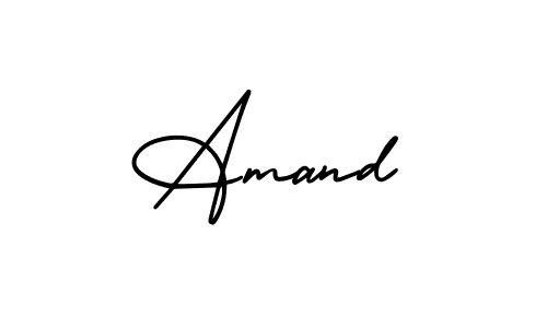 Design your own signature with our free online signature maker. With this signature software, you can create a handwritten (AmerikaSignatureDemo-Regular) signature for name Amand. Amand signature style 3 images and pictures png