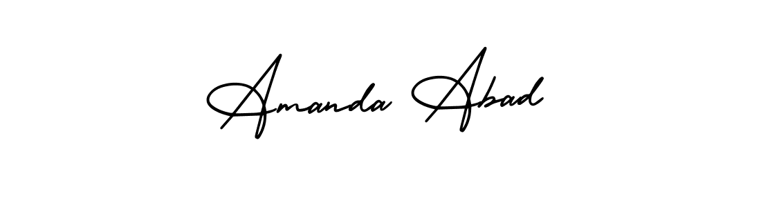 Also You can easily find your signature by using the search form. We will create Amanda Abad name handwritten signature images for you free of cost using AmerikaSignatureDemo-Regular sign style. Amanda Abad signature style 3 images and pictures png