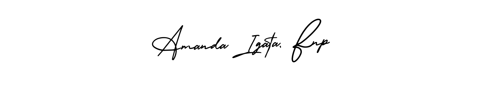 It looks lik you need a new signature style for name Amanda Igata, Fnp. Design unique handwritten (AmerikaSignatureDemo-Regular) signature with our free signature maker in just a few clicks. Amanda Igata, Fnp signature style 3 images and pictures png