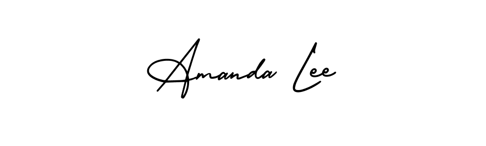 How to make Amanda Lee name signature. Use AmerikaSignatureDemo-Regular style for creating short signs online. This is the latest handwritten sign. Amanda Lee signature style 3 images and pictures png