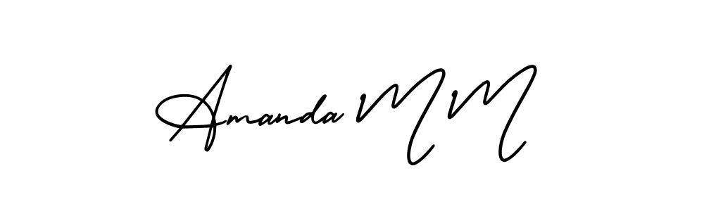 How to make Amanda M M signature? AmerikaSignatureDemo-Regular is a professional autograph style. Create handwritten signature for Amanda M M name. Amanda M M signature style 3 images and pictures png