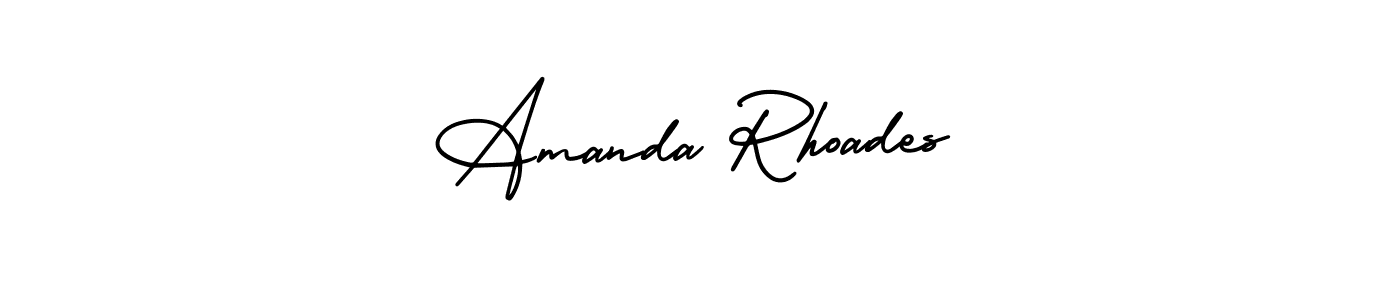 How to make Amanda Rhoades name signature. Use AmerikaSignatureDemo-Regular style for creating short signs online. This is the latest handwritten sign. Amanda Rhoades signature style 3 images and pictures png