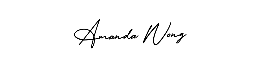 Design your own signature with our free online signature maker. With this signature software, you can create a handwritten (AmerikaSignatureDemo-Regular) signature for name Amanda Wong. Amanda Wong signature style 3 images and pictures png