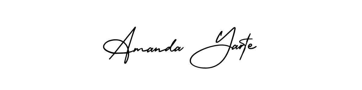This is the best signature style for the Amanda Yarte name. Also you like these signature font (AmerikaSignatureDemo-Regular). Mix name signature. Amanda Yarte signature style 3 images and pictures png