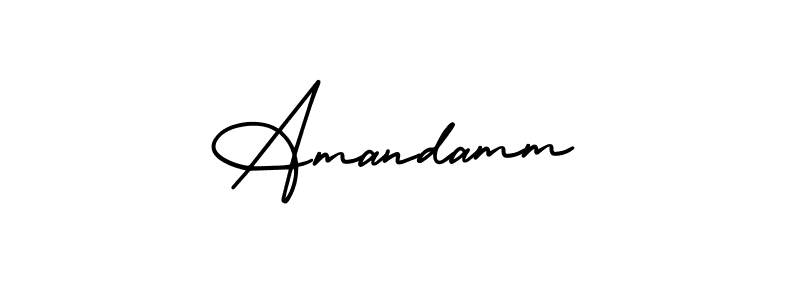 if you are searching for the best signature style for your name Amandamm. so please give up your signature search. here we have designed multiple signature styles  using AmerikaSignatureDemo-Regular. Amandamm signature style 3 images and pictures png