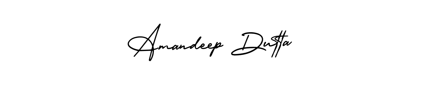 This is the best signature style for the Amandeep Dutta name. Also you like these signature font (AmerikaSignatureDemo-Regular). Mix name signature. Amandeep Dutta signature style 3 images and pictures png