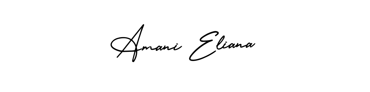 Make a beautiful signature design for name Amani Eliana. Use this online signature maker to create a handwritten signature for free. Amani Eliana signature style 3 images and pictures png