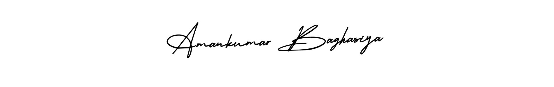 Make a beautiful signature design for name Amankumar Baghasiya. With this signature (AmerikaSignatureDemo-Regular) style, you can create a handwritten signature for free. Amankumar Baghasiya signature style 3 images and pictures png