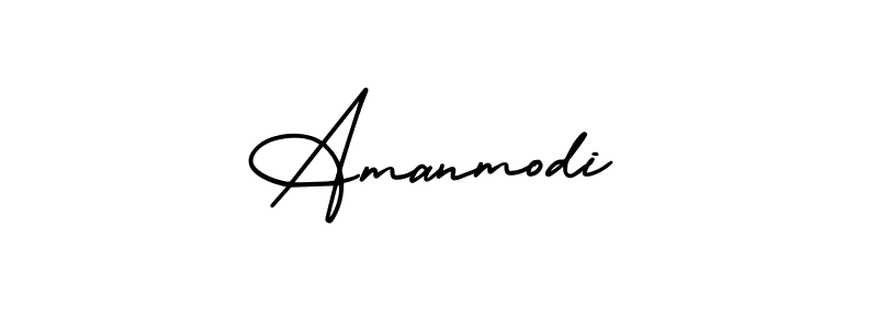 Design your own signature with our free online signature maker. With this signature software, you can create a handwritten (AmerikaSignatureDemo-Regular) signature for name Amanmodi. Amanmodi signature style 3 images and pictures png