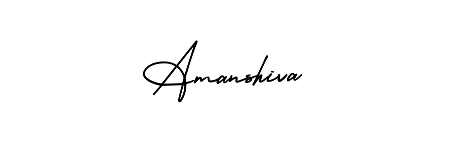 Use a signature maker to create a handwritten signature online. With this signature software, you can design (AmerikaSignatureDemo-Regular) your own signature for name Amanshiva. Amanshiva signature style 3 images and pictures png
