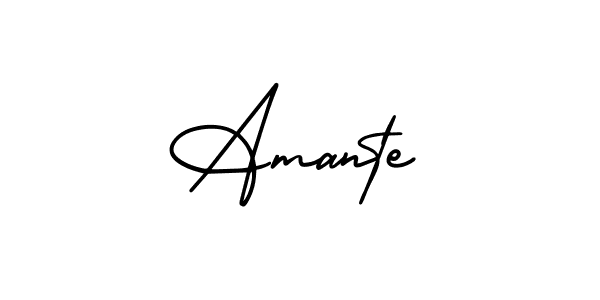 You should practise on your own different ways (AmerikaSignatureDemo-Regular) to write your name (Amante) in signature. don't let someone else do it for you. Amante signature style 3 images and pictures png