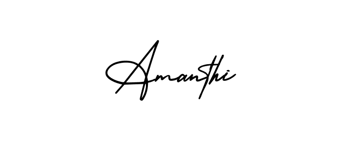 It looks lik you need a new signature style for name Amanthi. Design unique handwritten (AmerikaSignatureDemo-Regular) signature with our free signature maker in just a few clicks. Amanthi signature style 3 images and pictures png