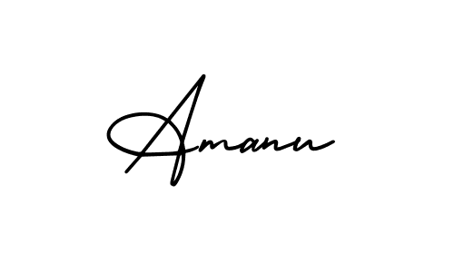 Design your own signature with our free online signature maker. With this signature software, you can create a handwritten (AmerikaSignatureDemo-Regular) signature for name Amanu. Amanu signature style 3 images and pictures png