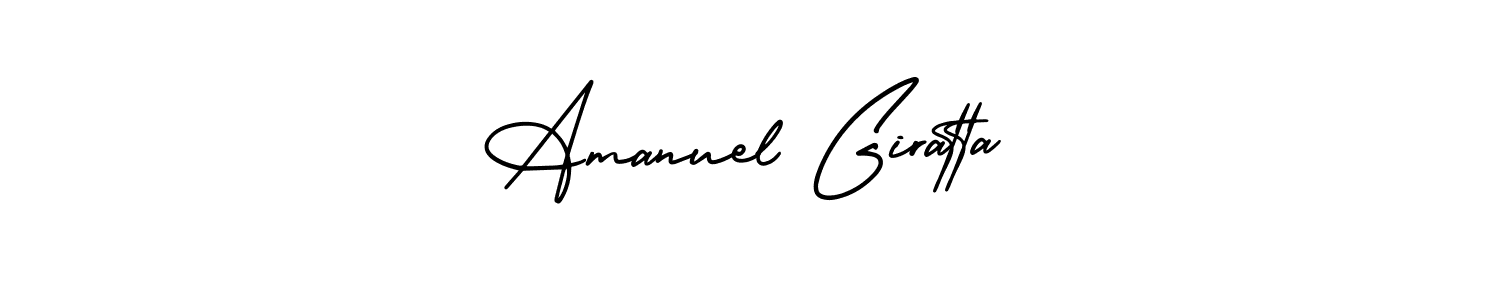 Also You can easily find your signature by using the search form. We will create Amanuel Giratta name handwritten signature images for you free of cost using AmerikaSignatureDemo-Regular sign style. Amanuel Giratta signature style 3 images and pictures png