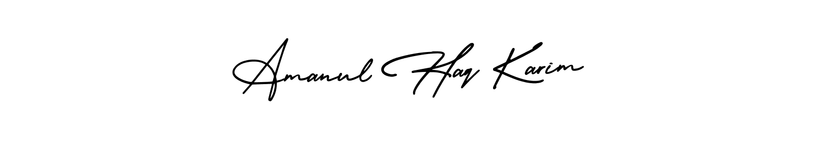 Create a beautiful signature design for name Amanul Haq Karim. With this signature (AmerikaSignatureDemo-Regular) fonts, you can make a handwritten signature for free. Amanul Haq Karim signature style 3 images and pictures png