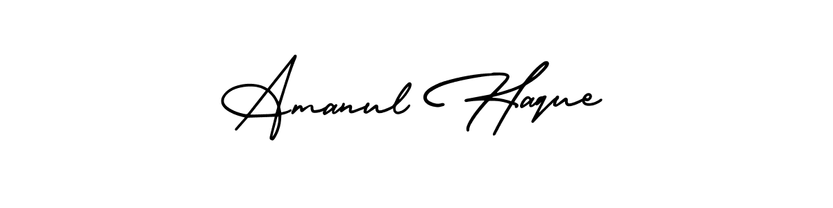 This is the best signature style for the Amanul Haque name. Also you like these signature font (AmerikaSignatureDemo-Regular). Mix name signature. Amanul Haque signature style 3 images and pictures png