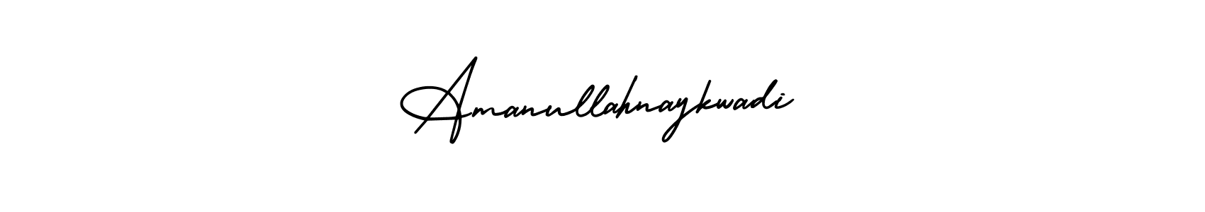 Also You can easily find your signature by using the search form. We will create Amanullahnaykwadi name handwritten signature images for you free of cost using AmerikaSignatureDemo-Regular sign style. Amanullahnaykwadi signature style 3 images and pictures png