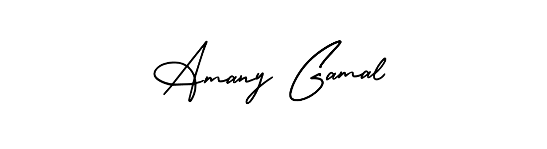 Amany Gamal stylish signature style. Best Handwritten Sign (AmerikaSignatureDemo-Regular) for my name. Handwritten Signature Collection Ideas for my name Amany Gamal. Amany Gamal signature style 3 images and pictures png