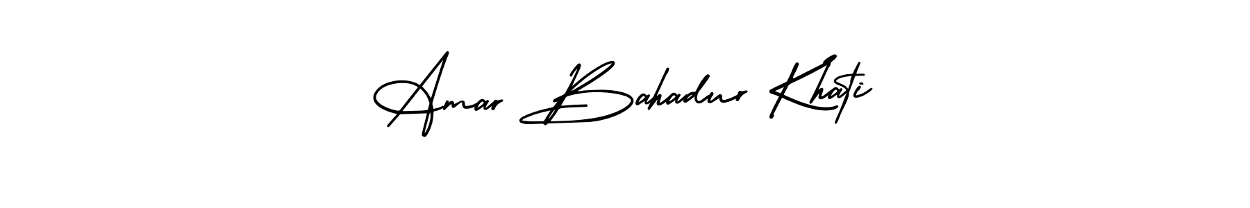 Also You can easily find your signature by using the search form. We will create Amar Bahadur Khati name handwritten signature images for you free of cost using AmerikaSignatureDemo-Regular sign style. Amar Bahadur Khati signature style 3 images and pictures png