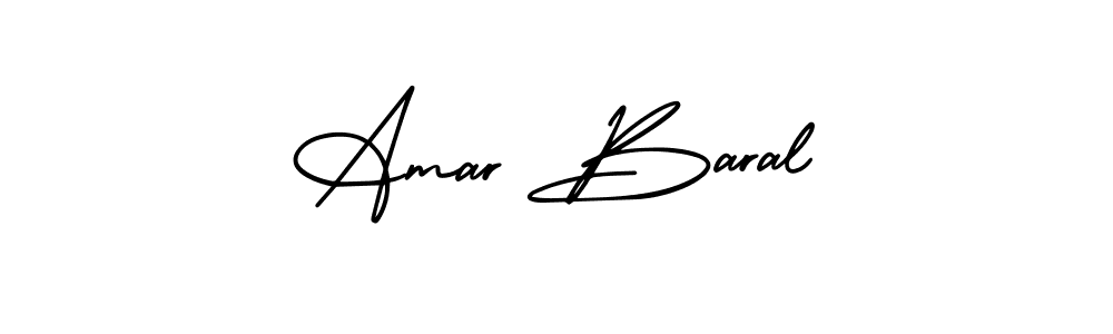 Amar Baral stylish signature style. Best Handwritten Sign (AmerikaSignatureDemo-Regular) for my name. Handwritten Signature Collection Ideas for my name Amar Baral. Amar Baral signature style 3 images and pictures png